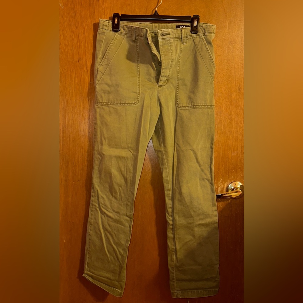 BDG canvas pants, green, size 28